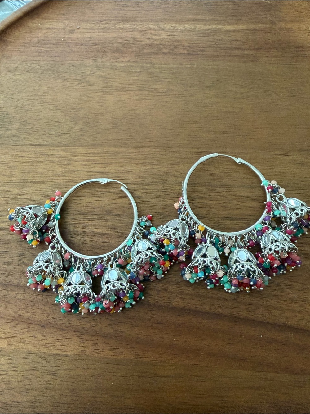 Multicolor Jhumka Hoop Earrings - Women Jewelry